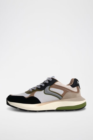 Sapatilhas em nobuck Shine - Preto e cinzento
