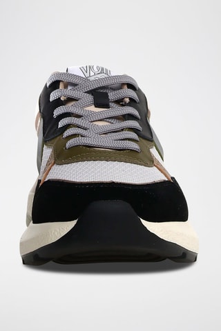 Sapatilhas em nobuck Shine - Preto e cinzento