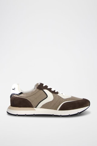 Sapatilhas em nobuck Storm - Branco e castanho