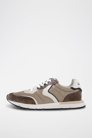 Sapatilhas em nobuck Storm - Branco e castanho