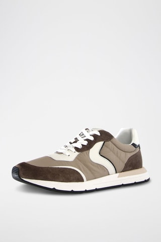 Sapatilhas em nobuck Storm - Branco e castanho