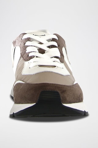 Sapatilhas em nobuck Storm - Branco e castanho
