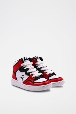 Sapatilhas subidas Branco e vermelho