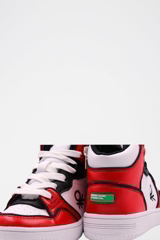 Sapatilhas subidas Branco e vermelho