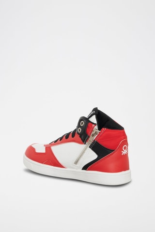Sapatilhas subidos Vermelho e preto