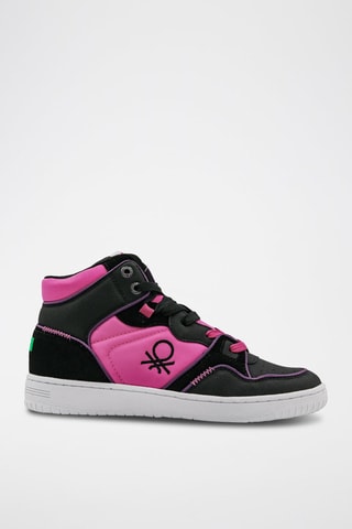 Sapatilhas subidos Preto e rosa