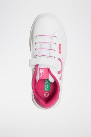 Sapatilhas com plataforma Branco e rosa