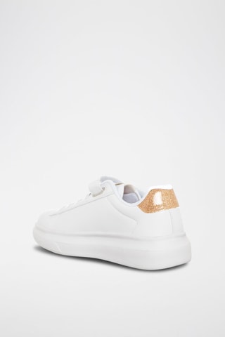 Sapatilhas com plataforma Branco e dourado