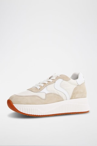 Sapatilhas com plataforma em nobuck Lana - Branco