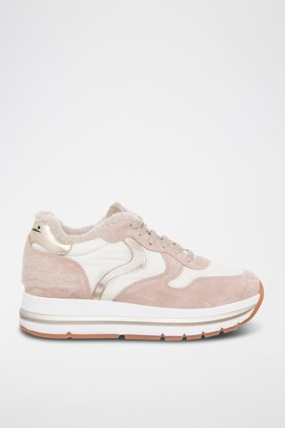 Sapatilhas forradas em nobuck Maran - Rosa-maquilhagem