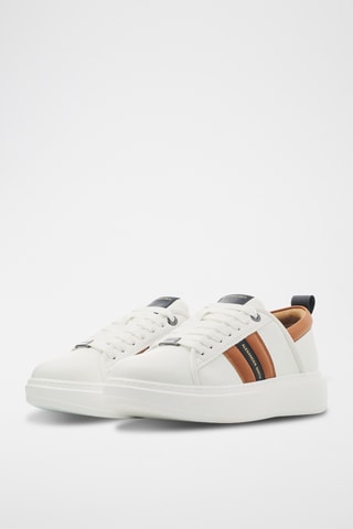 Sapatilhas Eco Wembley-Aeazewm - Branco e camel