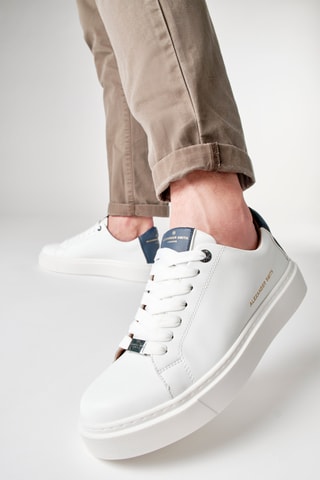 Sapatilhas em couro London - Branco