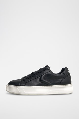 Sapatilhas com plataforma em couro Forx - Preto