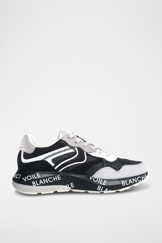 Sapatilhas em couro Shine - Cinzento e preto