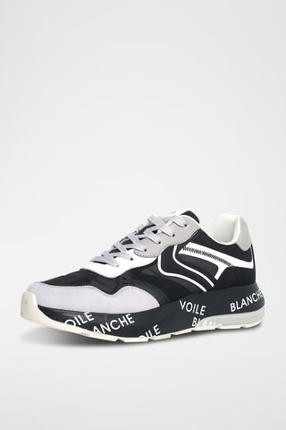 Sapatilhas em couro Shine - Cinzento e preto
