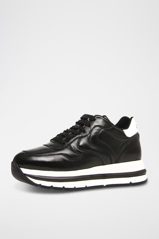 Sapatilhas com plataforma em nobuck Maran - Preto