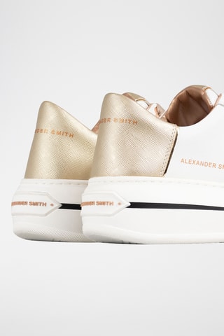 Sapatilhas com plataforma em couro Lancaster - Branco
