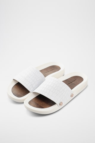 Mules de couro Bristol-Asaubrd - Branco