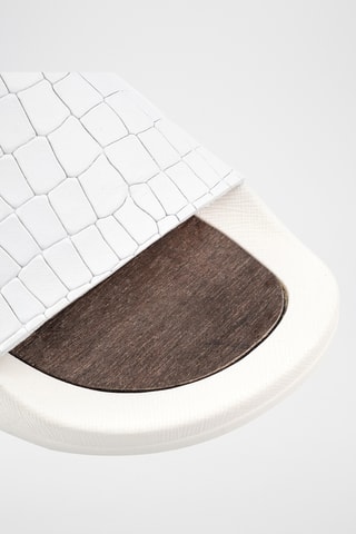 Mules de couro Bristol-Asaubrd - Branco