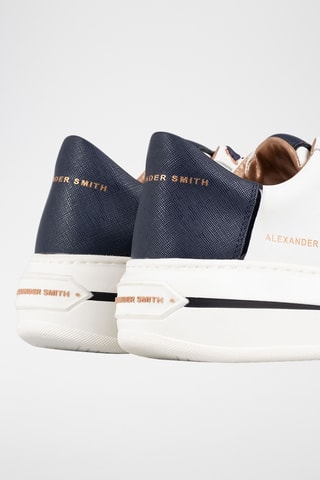 Sapatilhas com plataforma em couro Lancaster - Branco