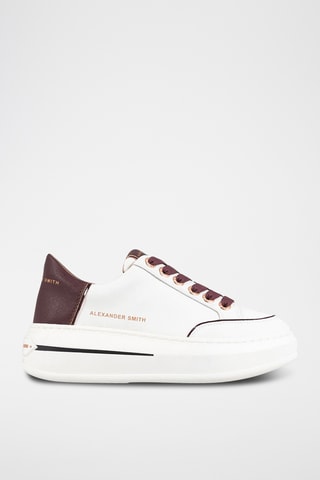 Sapatilhas com plataforma em couro Lancaster - Branco