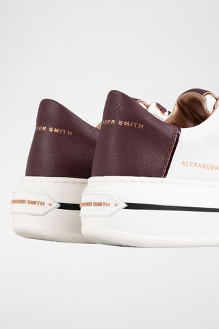 Sapatilhas com plataforma em couro Lancaster - Branco