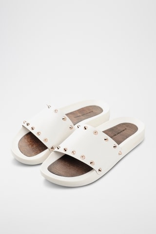 Mules de couro Bristol-Asaubrd - Branco