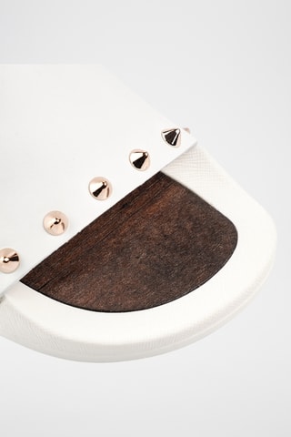 Mules de couro Bristol-Asaubrd - Branco