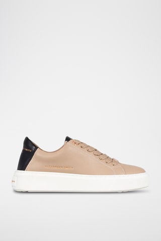 Sapatilhas em couro London - Camel