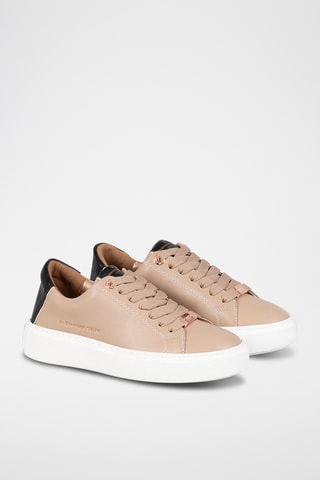 Sapatilhas em couro London - Camel
