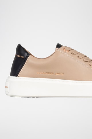 Sapatilhas em couro London - Camel