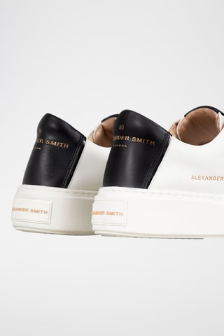Sapatilhas em couro London-albaldw - Branco e preto