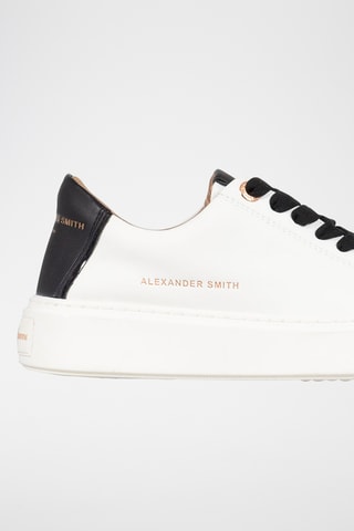 Sapatilhas em couro London-albaldw - Branco e preto