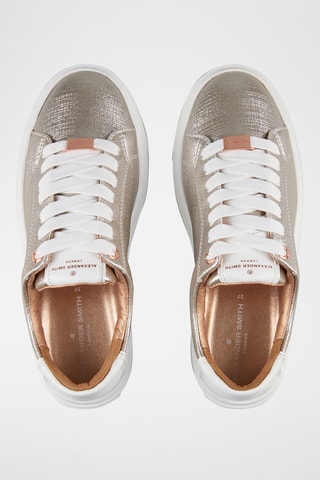 Sapatilhas em couro de touro London-albaldw - Dourado