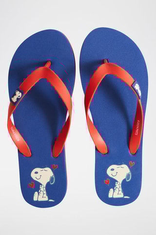 Tongs Snoopy - Bleu
