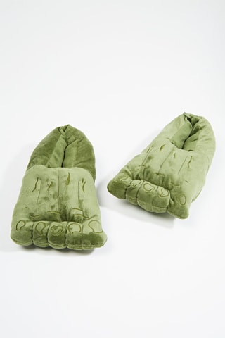Chaussons en velours Hulk Avengers Marvel - Kaki