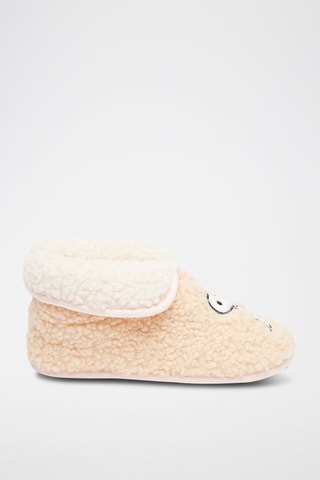 Chaussons montants fourrés Snoopy Snoopy et les Peanuts - Beige