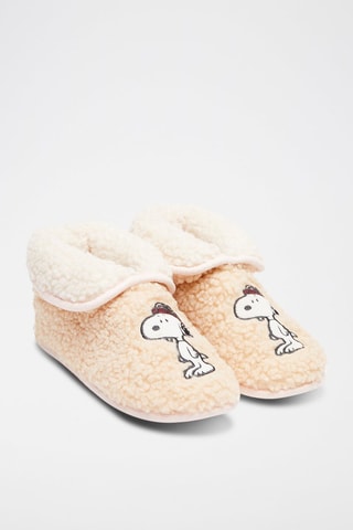 Chaussons montants fourrés Snoopy Snoopy et les Peanuts - Beige
