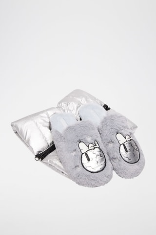 Pantoufles Snoopy - Gris