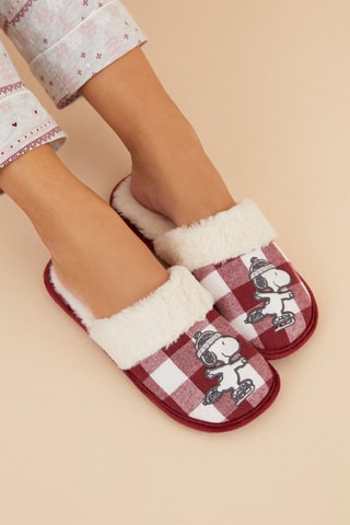 Pantoufles Snoopy - Rouge
