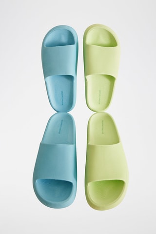 Claquettes plateformes - Bleu