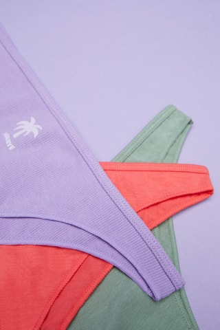 3 tangas - Vert, corail et violet