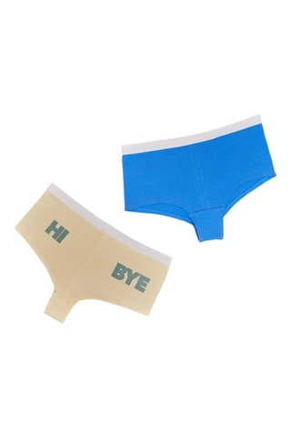 2 shortys - Jaune et bleu cobalt