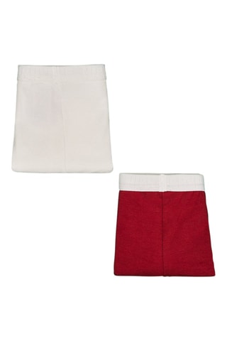 2 shortys - Ecru et bordeaux