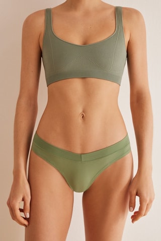 Brassière et string - Kaki