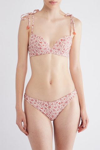 Haut de maillot - Rouge brique et blanc