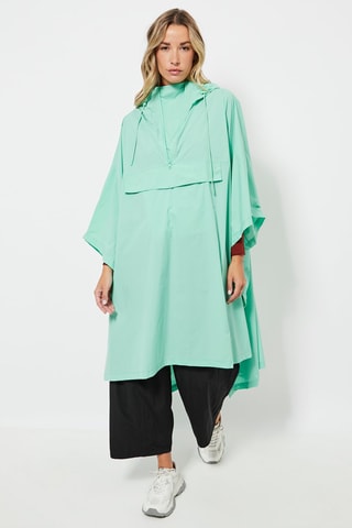 Poncho à capuche - Vert