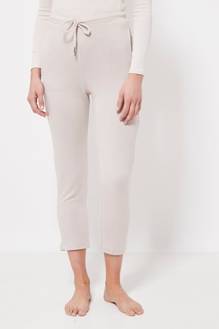 Jogging taille haute Ecru