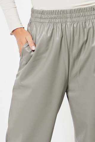 Pantalon taille haute - Gris clair