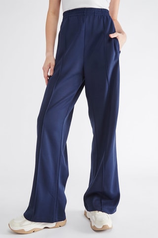 Pantalon taille haute - Bleu marine